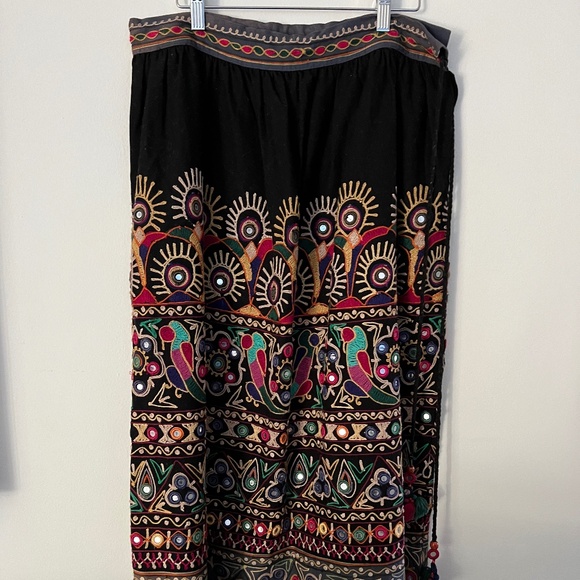 Skirt Hand-Embroidered Drawstring Matte - Picture 1 of 15